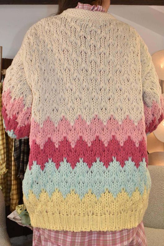 Patsy Chunky Knit Cardigan Brights